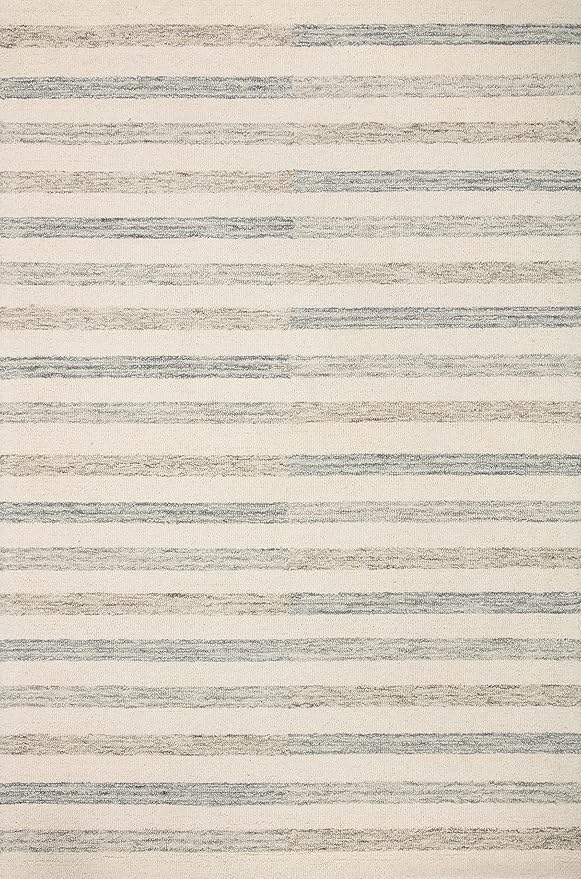 Loloi Chris Loves Julia Chris Collection CHR-05 Ivory/Slate 9'-3" x 13', .50" Pile Height, Area Rug