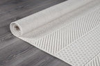 Beverly Rug Micro Loop Large Area Rug White 9x12 Modern Luxury Boho Geometric Durable Indoor Area Rugs for Living Dining Room Office Stain Resistant Non Shedding Casual Indoor Carpet White 9 x 12
