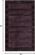 Rugs.com Angelica Collection Rug – 5' x 8' Violet Medium Rug Perfect for Bedrooms, Dining Rooms, Living Rooms