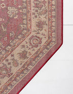 Unique Loom Sialk Hill Collection Area Rug - Washington (5' 3" Octagon Burgundy/Cream)