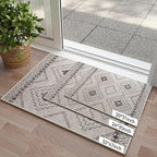 Indoor Door Mat 24"x35",Beige Door Mat Indoor Entrance Dirt Resistant & Absorbent, Non-Slip Rubber Backing Front Door Mats,Washable Low-Profile Doormat for Entryway, Inside Home Entrance