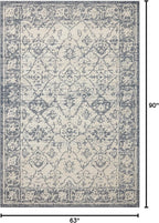 Loloi Magnolia Home by Joanna Gaines Gigi Collection GIG-02 Ivory/Blue 5'-3" x 7'-6" Area Rug
