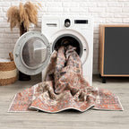 Bloom Rugs Washable 6' x 9' Rug - Red/Orange/Beige Traditional Area Rug for Living Room, Bedroom, Dining Room, and Kitchen - Exact Size: 6' x 9'