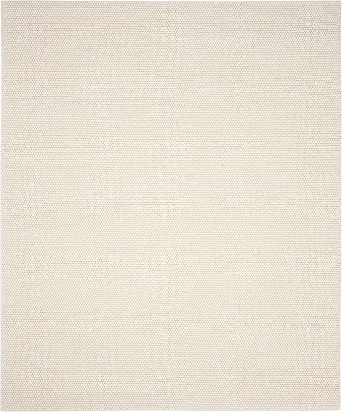 SAFAVIEH Area Rug 12x18 - Natura Collection - Large - Ivory, Handmade Wool Blend, Textured Design, Ideal for Living Room, Bedroom, Dining Space (NAT620A)