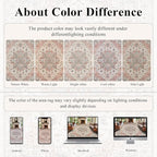 5x7 Area Rugs for Living Room Ultra-Soft Washable Rug Vintage Distressed Boho Area Rug, Non-Slip Retro Print Low Pile Stain Resistant Carpet for Bedroom Dining Room Kitchen Office
