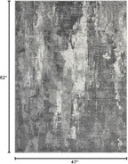 LUXE WEAVERS Euston Collection 7681 Dark Grey 4x5 Modern Abstract Area Rug