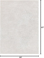 Well Woven Harlow Collection Cloud Medallion Ivory - Modern Tribal Minimalist 5x7 Area Rug - Ideal for Living Room, Dining Room & Bedroom - Durable, Stain Resistant & Easy to Clean