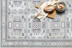 Fame Living Faded Oushak Rug, Turkish Vintage Floral Pastel Large Oversized Area Rugs for Living Room Dining Bedroom Kitchen Bathroom Nursery (848BrCr, 2'5" x 4'9")