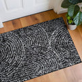Rugshop Circles Arch Shag Area Rug Anthracite Dark Gray 2' x 3' Ideal for Entryways, Kitchens, or Small Spaces