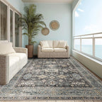 Area Rug Non Slip Machine Washable Ultra Soft Living Room/Bedroom/Kitchen/Outdoor/Classroom Silver, 4'×6'