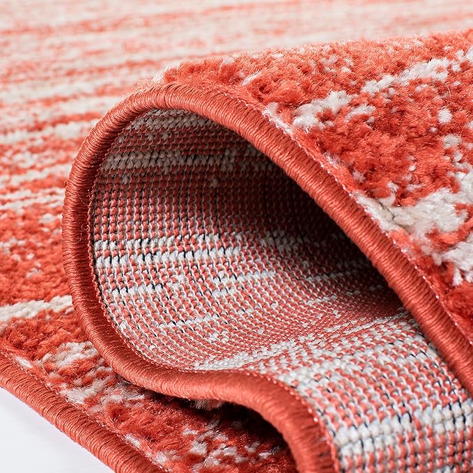 SAFAVIEH Adirondack Collection Runner Rug - 2'6" x 8', Orange & Grey, Modern Ombre Design, Non Shedding & Easy to Clean, Ideal for Hallway, Foyer, Kitchen, Entryway, Bedroom (ADR113P)