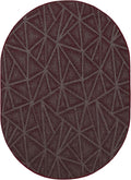 Furnish my Place Geometrical Pattern Indoor/Outdoor Refine Burgundy Abstract Area Rug, Doorway Mat, Contemporary Rug for Living Room, Entryway, Made in USA - 3' x 6' Oval