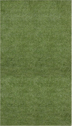 Ottomanson 6'6" x 54' Artificial Faux Grass Rug - Realistic Turf with UV Protection - Perforated for Easy Drainage - Durable, Hose-Off Synthetic Lawn Carpet for Indoor & Outdoor Use, Green