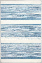 Dash & Albert Ellington Stripe Blue Machine Washable Rug, 3 X 5 Feet, Blue Stripe Pattern