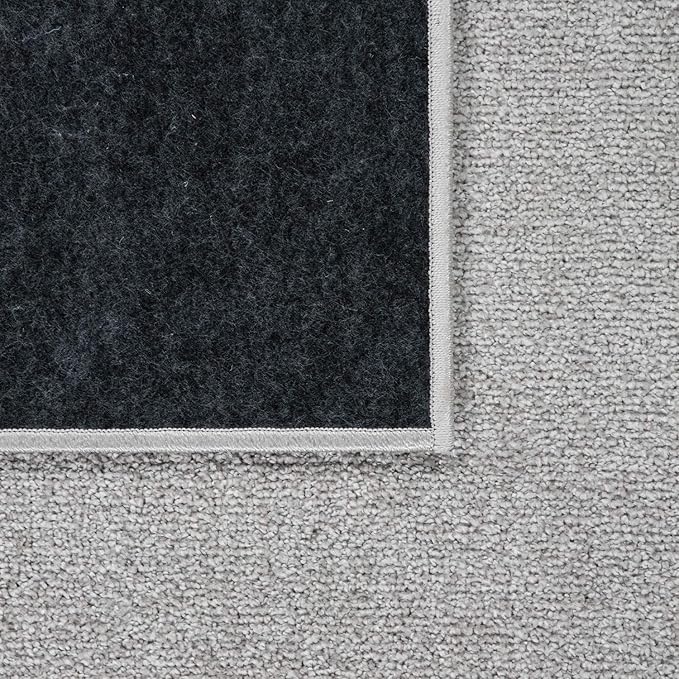 Paco Home Solid Area Rug in Silver Modern Plain Design, Size: 2'8" x 4'11"