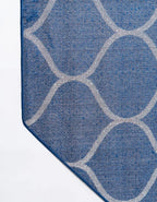 Rugs.com Lattice Frieze Collection Rug – 7' 10 Octagon Navy Blue Medium Rug Perfect for Living Rooms, Kitchens, Entryways