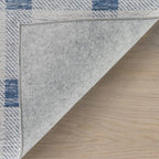 Dash & Albert Valen Plaid Blue Machine Washable Rug, 7.5 X 9.5 Feet, Blue/White Plaid Pattern