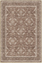 WITSHOCK Washable 2x3 Entryway Area Rug: Soft Non-Slip Backing Washable Rugs Vintage Flower Boho Accent Small Rugs for Bedroom, Kitchen, Bathroom, Nursery Entrance,Dark Brown