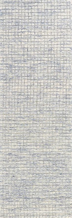 Rugs USA Melrose Light Blue/Ivory, 2'6" x 8', Handmade, Wool & Cotton, Soft and Cozy, High Traffic, Stain Resistant, Easy Clean, Durable Area Rug for Bedroom, Living Room, Dining Space, Den, Entryway