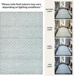 GLN Rugs Contemporary Collection - Machine Washable Area Rug, Contemporary Washable, Non Slip, Low Pile Chenille Rug, Living Room, Bedroom, Kitchen Rug (4' x 6' Gray 0166)