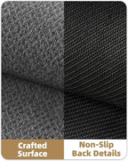 Color&Geometry Ultra Thin Indoor Door Mat Non Slip Rubber Backed Dirt Trapper 24"x36"(Rolled-up NO Creases), Rugs for Entryway, Front Door Mat Indoor Washable Low-Profile Entry Mat, Grey
