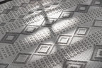 CAMILSON Micro Loop Rug 5x7 Modern Luxury Geometric Moroccan Diamond Area Rugs Soft High and Low Pile Stain Resistant Easy-Cleaning Non-Shedding for Living Room Office Indoor Carpet (5 x 7 White-Gray)