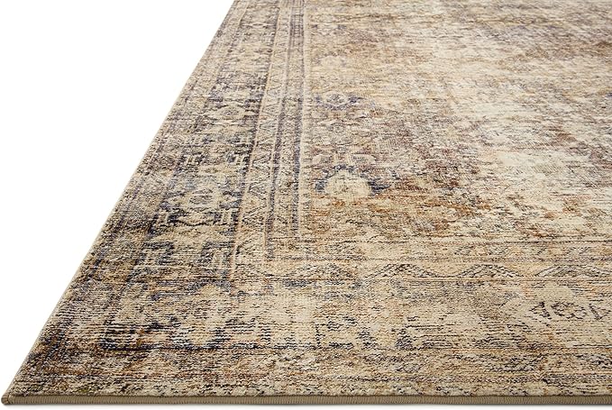 Loloi Amber Lewis Morgan Collection MOG-01 Sunset/Ink 5'-0" x 7'-0" 38" Thick Area Rug feat. CloudPile, Neutral, Room Décor, Vintage Inspired, Livingroom, Bedroom, Dining Area