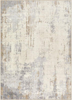 10x12 Area Rug Living Room Rugs - Washable Neutral Modern Abstract Soft Thin Rug Indoor Floor No Slip Rug Carpet for Bedroom Under Dining Table Home Office Decor - Light Brown/Gray