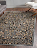 Rugs.com Yasmin Collection Rug – 5' x 8' Gray Medium Rug Perfect for Bedrooms, Dining Rooms, Living Rooms