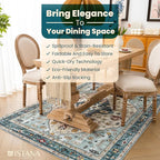 Istana 4x6 Rug - White Cream & Blue Area Rugs 4x6 - Kid & Pet Friendly Machine Washable Rugs - 4 x 6 Area Rug Non Slip & Non Shedding Area Rug - Foldable Rug for Room for Bedroom