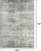 Bavni 10x14 Area Rugs, Modern Living Room Rugs Low Pile, Large Machine Washable Rug Non-Slip, Soft Pet Friendly Rugs for Bedroom, Playroom, Dining Room, Granite Gray