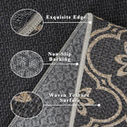 Moroccan Floral Easy Jute Rug 5x7 Outdoor Patio Rug Washable Area Rugs for Living Room Bedroom Non Slip Neutral Farmhouse Indoor Outdoor Carpet for Backyard Patio Office