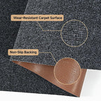 jxgzyy Runner Rugs 2'11" x 16'5", Non Slip Entrance Doormat, 0.25” Thickness Indoor Outdoor Carpet Runner with Rubber Backing, Waterproof Custom Size Heavy Duty Floor Mat for Hallway Laundry Patio