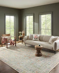 Loloi Rifle Paper Co. Maison Collection MAO-07 Khaki 5'-0" x 5'-0" Round, .19" Pile Height, Accent Rug
