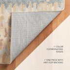 Dash and Albert Paint Chip Machine Washable Area Rug - 4' x 6' Natural - Geometric Accent Rug - Anti-Slip Backing, Lightweight, Machine Washable, High Traffic Areas Kitchen, Mudroom, Laundry Room