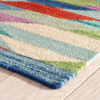 Dash and Albert Hotline Wool Area Rug - 2' x 3' Multicolor Geometric Multi Handwoven Accent Rug - Durable, Low Pile - Premium Luxury Hotel Quality Soft Breathable Hypoallergenic Machine Washable