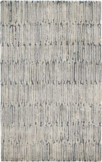 Dash and Albert Malone Everglade Hand Tufted Wool Rug, Runner-2.5 X 8 Feet, Blue Graphic Pattern - Premium Luxury Hotel Quality Soft Breathable Hypoallergenic Machine Washable Easy Care All Season