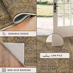 3x12 Extra Long Runner Rugs for Hallways, Vintage Washable Kitchen Floor Mats Non Slip, Floral Entryway Rug Indoor, Low Pile & Soft Stain Resistant Carpet - Oriental Home Décor