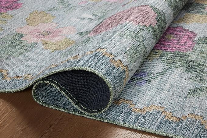 Loloi Rifle Paper Co. Rosa Collection RSA-02 Sky 5'-0" x 7'-6" Area Rug