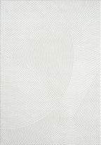 Abani Cream Area Rug for Living Room, Bedroom - Zen Reiki Pattern- 5 x 8 -Durable & Easy to Clean