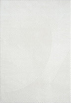 Abani Cream Area Rug for Living Room, Bedroom - Zen Reiki Pattern- 4 x 6 -Durable & Easy to Clean