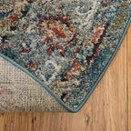 Unique Loom Isabella Collection Area Rug - Rossellini (5' 1" x 8' Oval, Blue/ Beige)