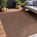 Beverly Rug Indoor Outdoor Rug 10x14, Washable Outside Carpet for Patio, Deck, Porch, Solid Modern Area Rug, Water Resistant, Gold Brown