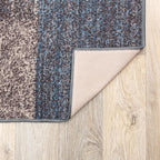 Rugshop Geometric Modern Boxes Design Non-Slip (Non-Skid) Carpet for Hallway,Kitchen,Entryway Runner Rug 2'7" x 10' Blue