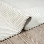 Abani Cream Area Rug 12' x 15' for Living Room, Bedroom, Dining Room - Zen Reiki Circles Pattern - Durable & East to Clean