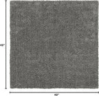 Unique Loom Solo Collection Area Rug - Calabasas (4' 1" Square, Gray)