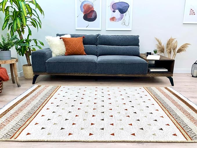 Alfa Rich 3x5 Beige Terracotta Washable Area Rugs for Living Room Kitchen Bedroom Decor Runner
