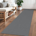 Braided Runner Rug 2x6 Ft Washable Runners for Hallways Non Slip Rubber Backed Kitchen Runners Cotton Entryway Runner Indoor, Woven Floor Carpet for Hall Kitchen Bedroom, Dark Grey/Grey