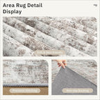 2x3 Abstract Washable Rugs for Kitchen, Floor, Entryway, Powder Room Small Area Rug Non-Slip Vintage Low Pile Throw Door Mat Pink Grey