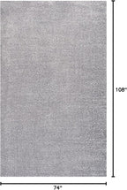 JONATHAN Y Haze Solid Low-Pile Gray Indoor Area Rug 6x9, Coastal,Bohemian,Minimalist,Classic, Easy-Cleaning for Living Room,Bedroom,Kitchen,Pet Friendly,Non-Shedding (SEU100A-6)